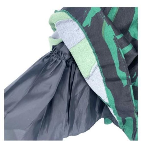 Taylor Stripe Sleeveless Illusion Neckline Fit & Flare Mini Dress Green Size 8 - Picture 8 of 10